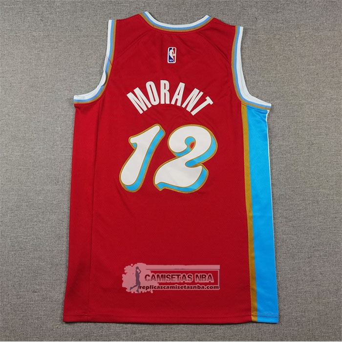Camiseta Memphis Grizzlies Ja Morant NO 12 Ciudad 2024-25 Rojo